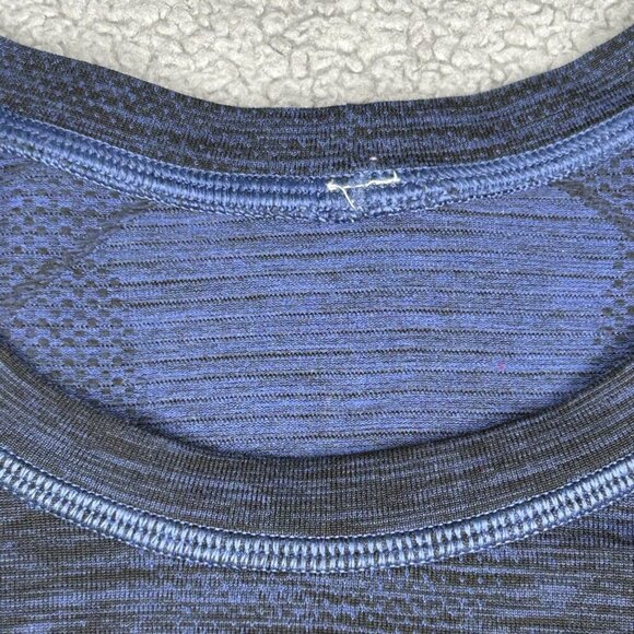 Lululemon Shirt Mens M/L Blue Metal Vent Tech Mesh Lightweight Athletic Gym - Picture 3 of 13